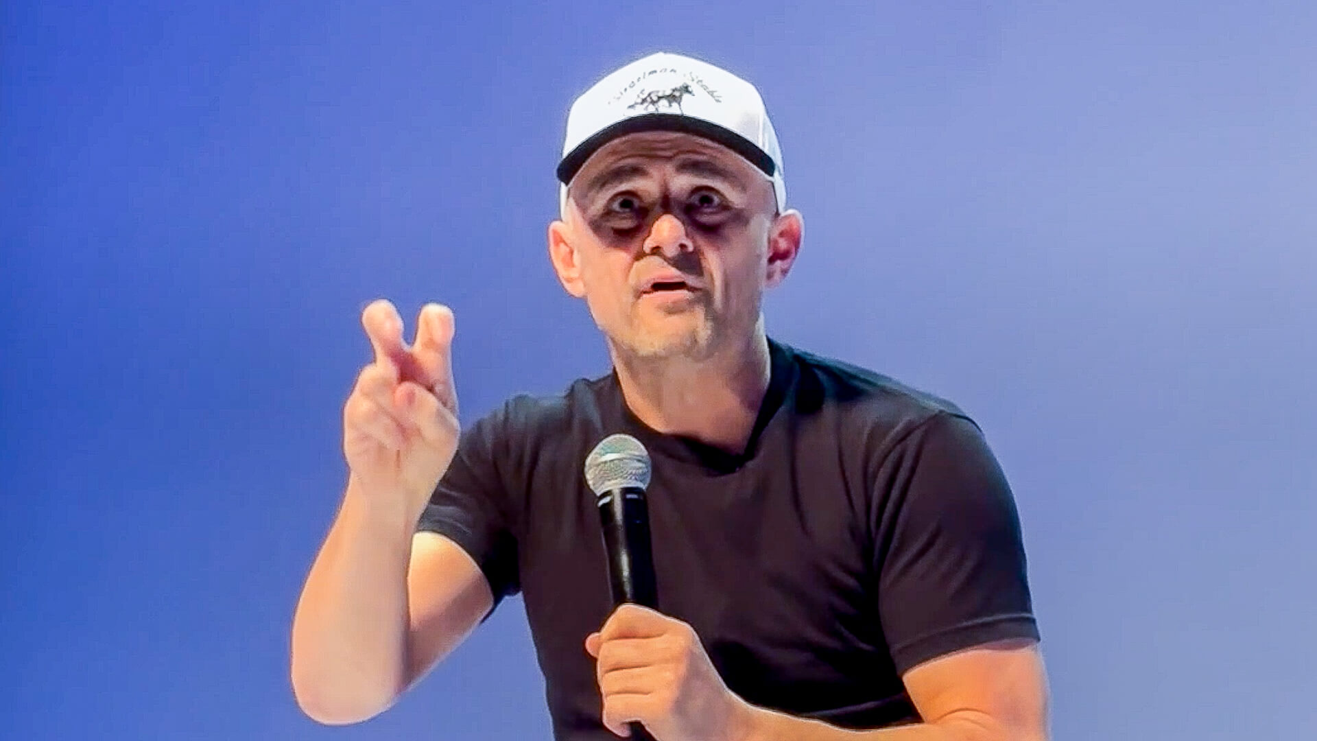 Gary Vaynerchuk on Cannes Lions 2023 with a mic in his hand